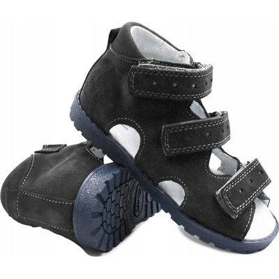 kornecki sandále na suchý zips sivé