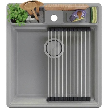 Твоят Стил Сива кухненска гранитна мивка Ню Йорк 50 Multispace 480 x 530 мм