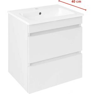 SAPHO Ezara - Шкаф за мивка, 48x39x54 см, 2 чекмеджета, бял гланц EZ492-3030 (EZ492-3030)