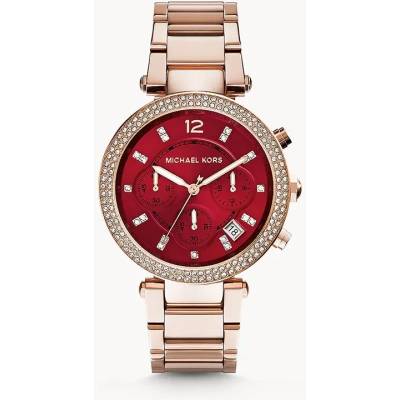 Michael Kors Дамски часовник Michael Kors Parker MK6106, Розово злато / Рубин (MK6106)