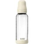 Bibs Стъклена бебешка бутилка Bibs - С каучуков биберон, 240 ml, Ivory (5020216) - ozone