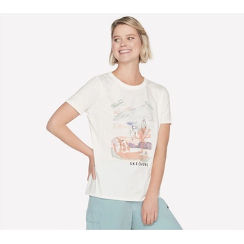Skechers Тениска Skechers Women's Regular Fit Airbrush T-Shirt - White