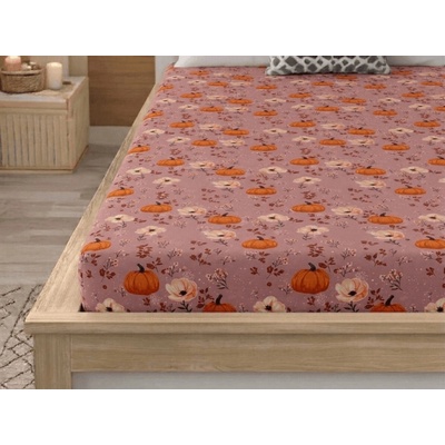 Textilomanie Napínacia plachta z mikrovlákna PUMPKINS ROSAVIE staroružová 90x200
