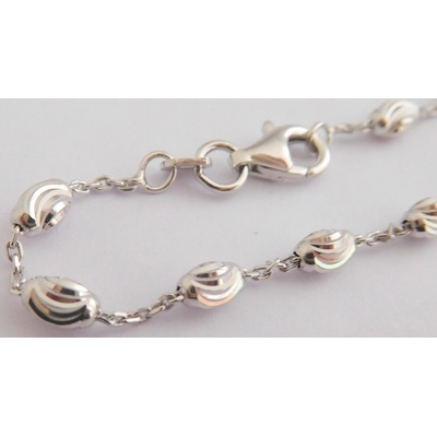 Klenoty Budín Stříbrný řetízek rhodiovaný s gravírováním 030118200088