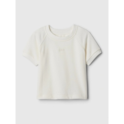 GAP Baby mikina s krátkým rukávem bílá