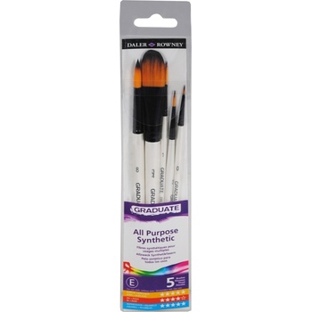 Daler-Rowney Graduate Multi-Technique Brush Synthetic Комплект четки 5 бр (212550009)