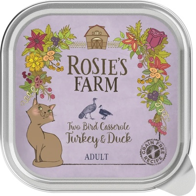 Rosie's Farm Икономична опаковка Rosie's Farm Adult 32 x 100 г - пуешко и патешко