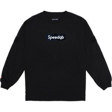 Speedqb Modrá Glitch Camo Box Logo Ls tričko černá