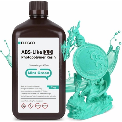 Elegoo ABS-like Resin V3.0 2KG Mint Green 50.103.0159 – Zboží Živě