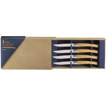 Opinel 2481 sada steakových nožov z olivového dreva 4 ks