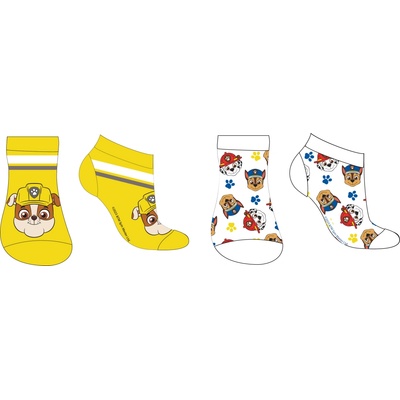 Paw Patrol 52342114 Tlapková patrola Chlapčenské členkové ponožky biela / žltá