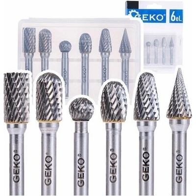 GEKO Sada stopkových fréz do kovu 6 mm, 6 ks - G37498