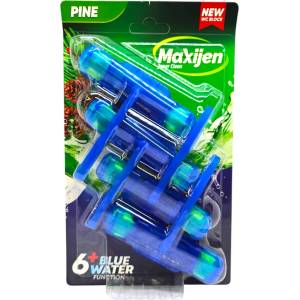  Maxijen ароматизатор за тоалетна чиния, Синя вода, 4 броя, Бор