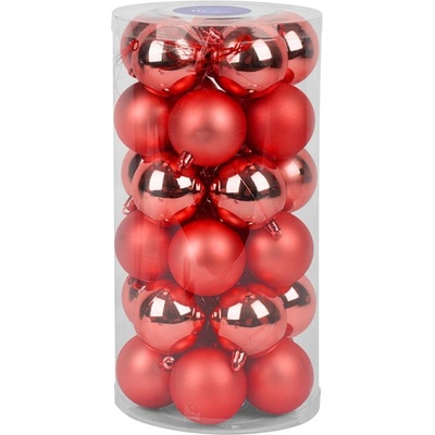 MagicHome GuleVianoce 30 ks 6 cm červené mix na vianočný stromček