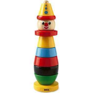BRIO - Класическа дървена играчка клоун за подреждане (30120)