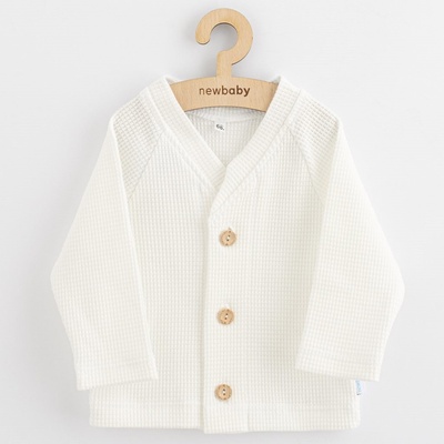 New Baby Dojčenský kabátik na gombíky Luxury clothing Oliver biely
