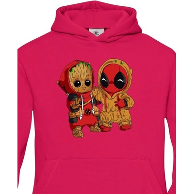 Dětská mikina Deadpool a Groot Purpurová