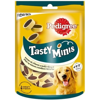 Pedigree Tasty Minis kúsky so syrovou a hovädzou príchuťou 140 g