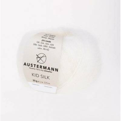 Pletací příze Austermann Kid Silk Barva: 01 WEISS
