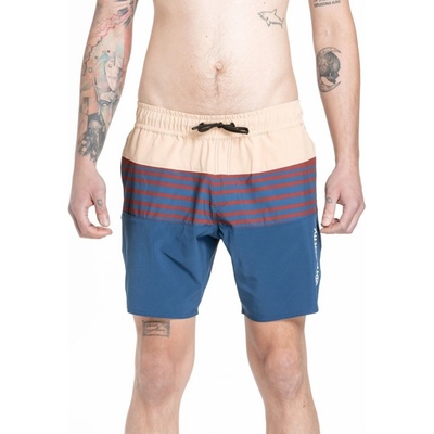 Meatfly Keith Boardshorts 17" modré /krémové