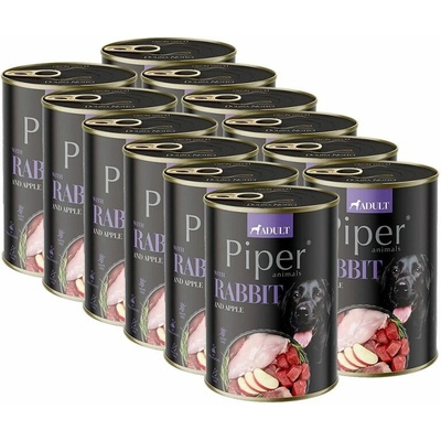 Piper Adult s králíkem a jablkem 12 x 400 g