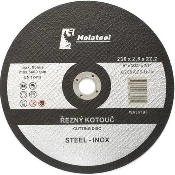 Molatool Řezný kotouč 230 × 2,5 × 22,2 mm C230-025-H-IN