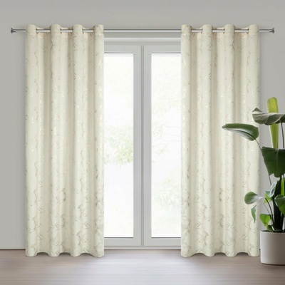 EUROFIRANY ZATEMŇOVACÍ ZÁVES NA KRÚŽKOCH RAJA 140X250 CM VZOROVANÁ