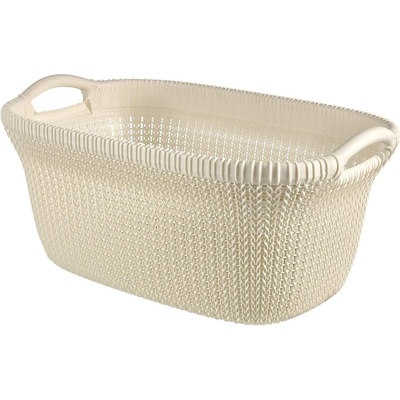 Curver Бежов пластмасов кош за пране 40 l Knit - Curver (228393)