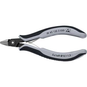 KNIPEX Прецизни странични клещи за електроника esd 125 мм knipex 13379 (79 42 125 z esd)
