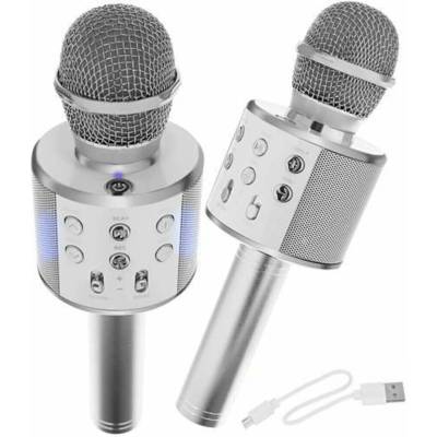 Izoxis 22188 Karaoke bluetooth mikrofon stříbrná