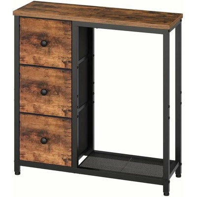 NoBi AMYNTAS , kov, dřevo, látka, černá, dekor staré dřevo – Zboží Dáma