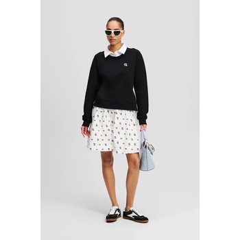 Karl Lagerfeld Памучна пола Karl Lagerfeld в бяло къса разкроена A2W12029 (A2W12029)