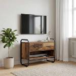 vidaXL ТВ шкаф 60 x 30 x 50 см Старо дърво Инженерна дървесина (8013780)