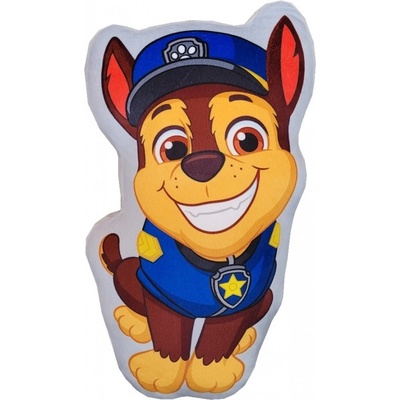 Halantex Tvarovaný 3D vankúš Tlapková patrola Paw Patrol motív policajt Chase 38x24