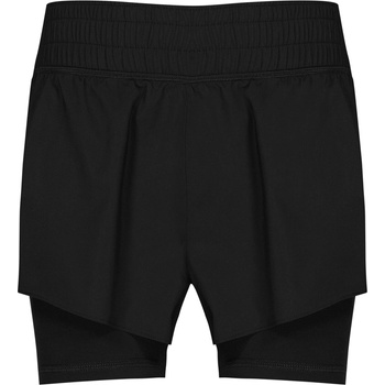 Reebok Дамски къси панталони Reebok Running Two-In-One Shorts Womens Gym Short - Black