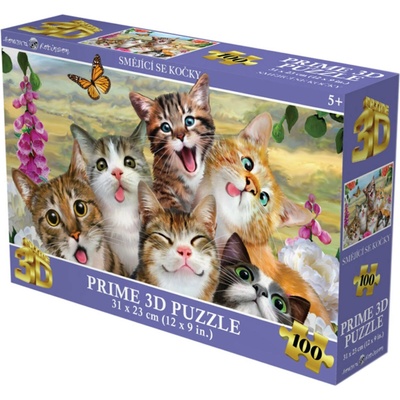 PRIME 3D puzzle Selfie kočky 100 ks