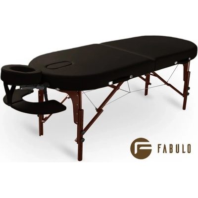 Fabulo Skladací masážny stôl DIABLO Oval Set Farba: čierna 192 x 76 cm 16,3 kg 4 farby