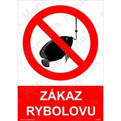 Zákaz rybolovu, plast 297 x 420 x 2 mm A3