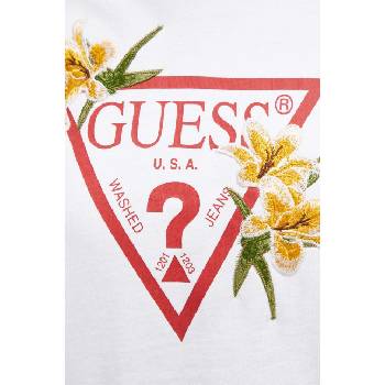 GUESS Памучен суичър Guess ZOEY в бяло с качулка десен V4GQ04 KC6V1 (V4GQ04.KC6V1)