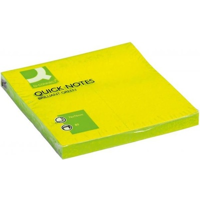 Q-CONNECT Bloček Q-CONNECT neónové 76x76mm zelené (QC010515)