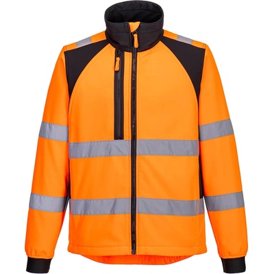 Portwest wx2 eco hi-vis cd875 / Светлоотразително софтшел еко яке - hv оранжево/черно xl (cd875obrxl)