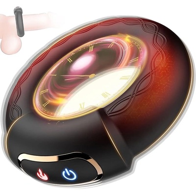 SuperLove Heating & Vibrating Strong Cock Ring Black