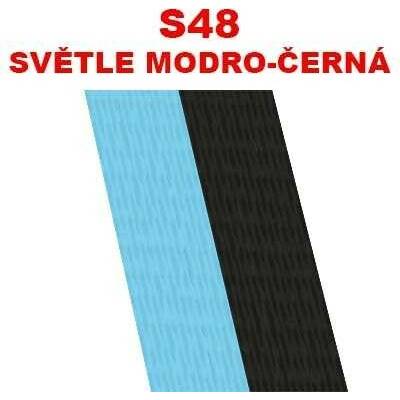Stuha světle modro černá