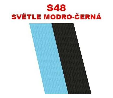 Stuha světle modro černá