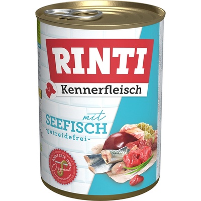 RINTI 6x400г Kennerfleisch RINTI, консервирана храна за кучета - морска риба