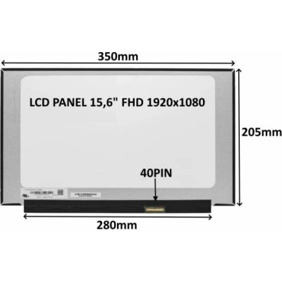 LCD PANEL 15,6" FHD 1920x1080 40PIN MATNÝ IPS 144HZ / BEZ ÚCHYTŮ 77030550