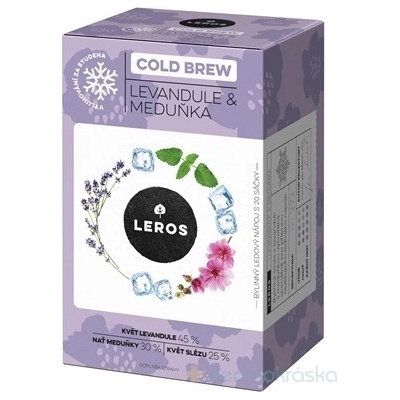 Leros COLD BREW Levanduľa & Medovka bylinný čaj 20 x 1 g