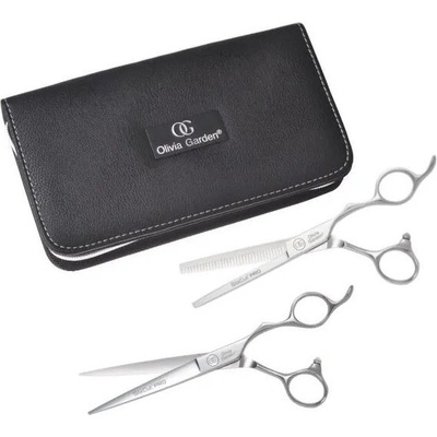 Olivia Garden SilkCut Pro Shear kit Silver 5' + 6'35T sada nožníc pre pravákov
