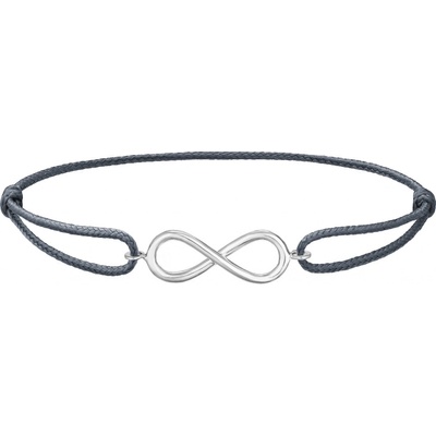 Tiami pánský náramek Infinity z bílého zlata tmavě šedý BIFW22306