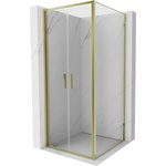 Mexen Exo-B Duo отваряща се душ кабина 100 x 100 см, прозрачна, златна - 814-100-100-50-00 (814-100-100-50-00)